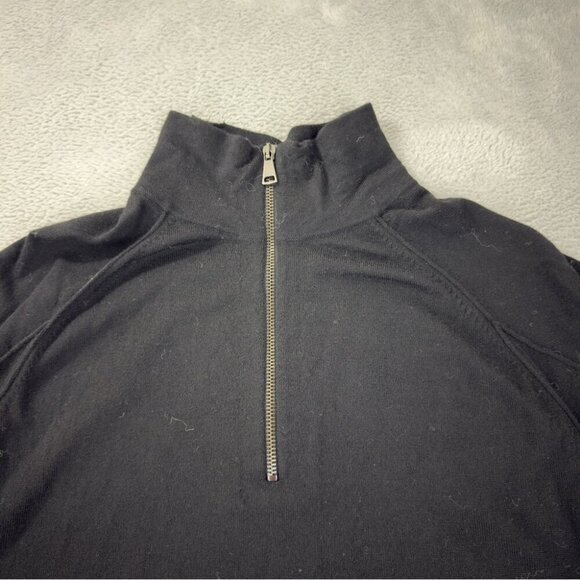 Helmut Lang Men's Size XL 100% Wool 1/4 Black Zip Up Jacket with Italian Yarn - Picture 7 of 12